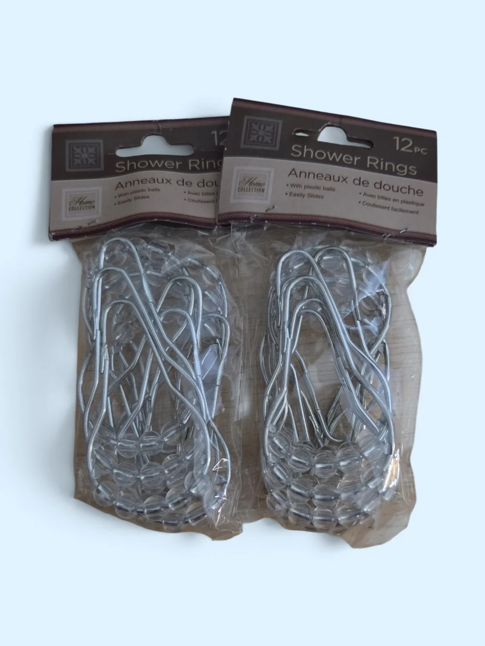 Shower Rings 2 Packages 12 Shower Curtians In Rings In Each Package